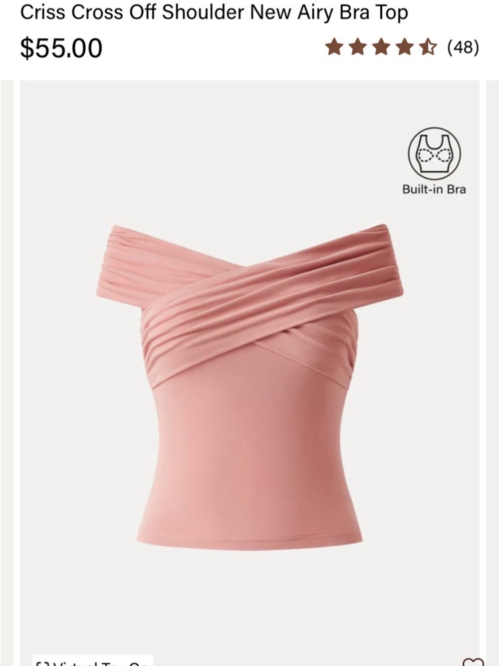 OGL Crisscross Off-Shoulder Top in Sahara Pink